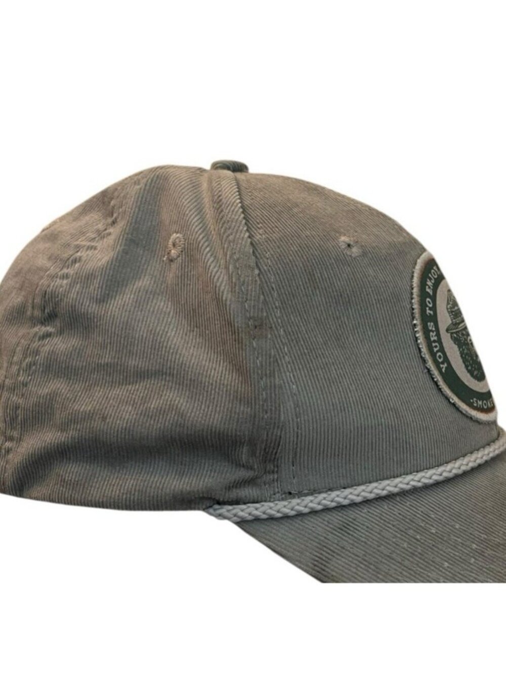 Smokey The Bear Yours To Enjoy Not To Destroy One Size Snapback Corduroy Cap - Picture 7 of 7